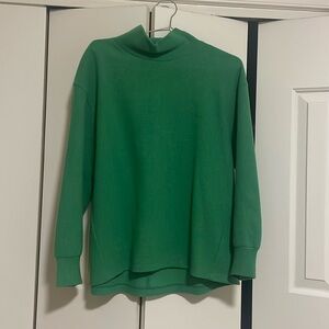 Green Mock Neck GU sweater - M